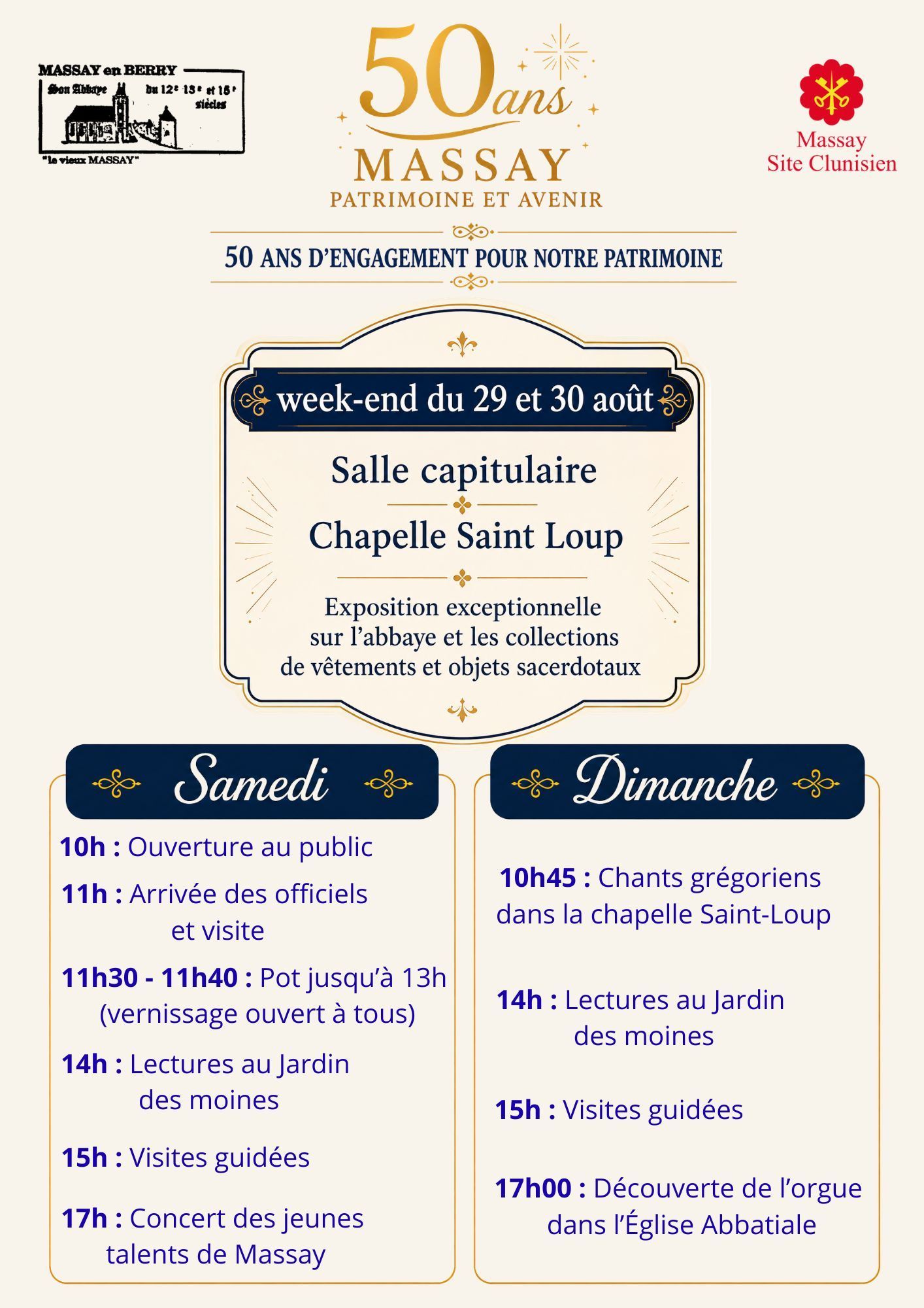 Anniversaire Massay Parimoine et Avenir - 50 ans